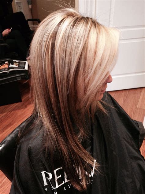 dark blonde light blonde highlights|blonde highlights dark underneath.